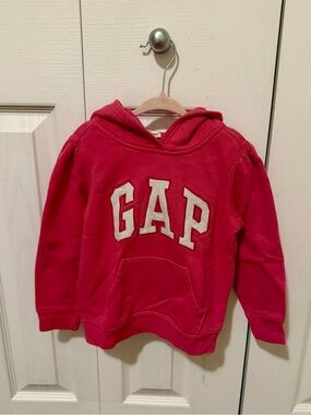 GAP Girls Bright Pink Hooded Sweatshirt with Logo